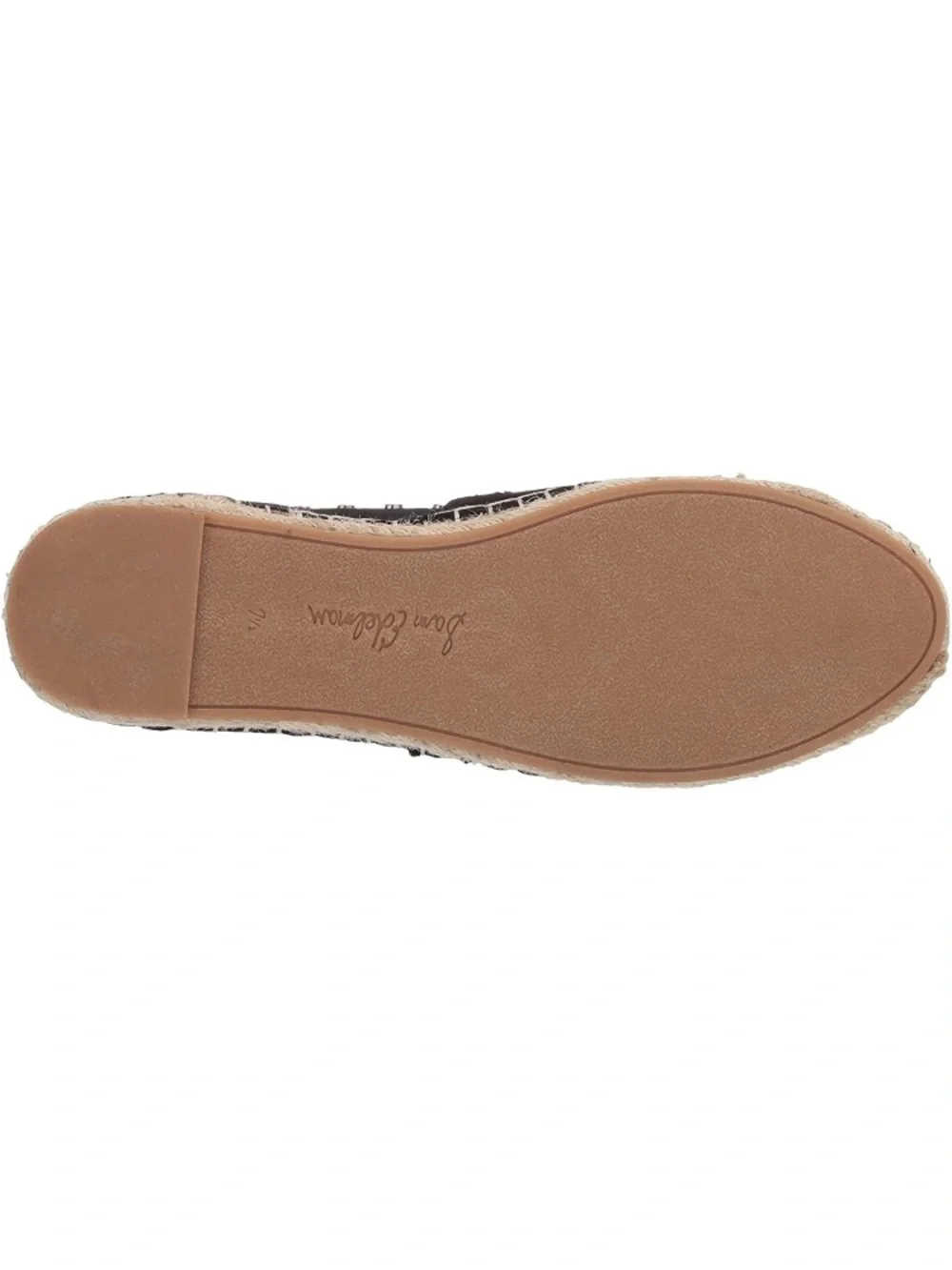 Sam Edelman Koda Black Suede Studded Espadrille Flats